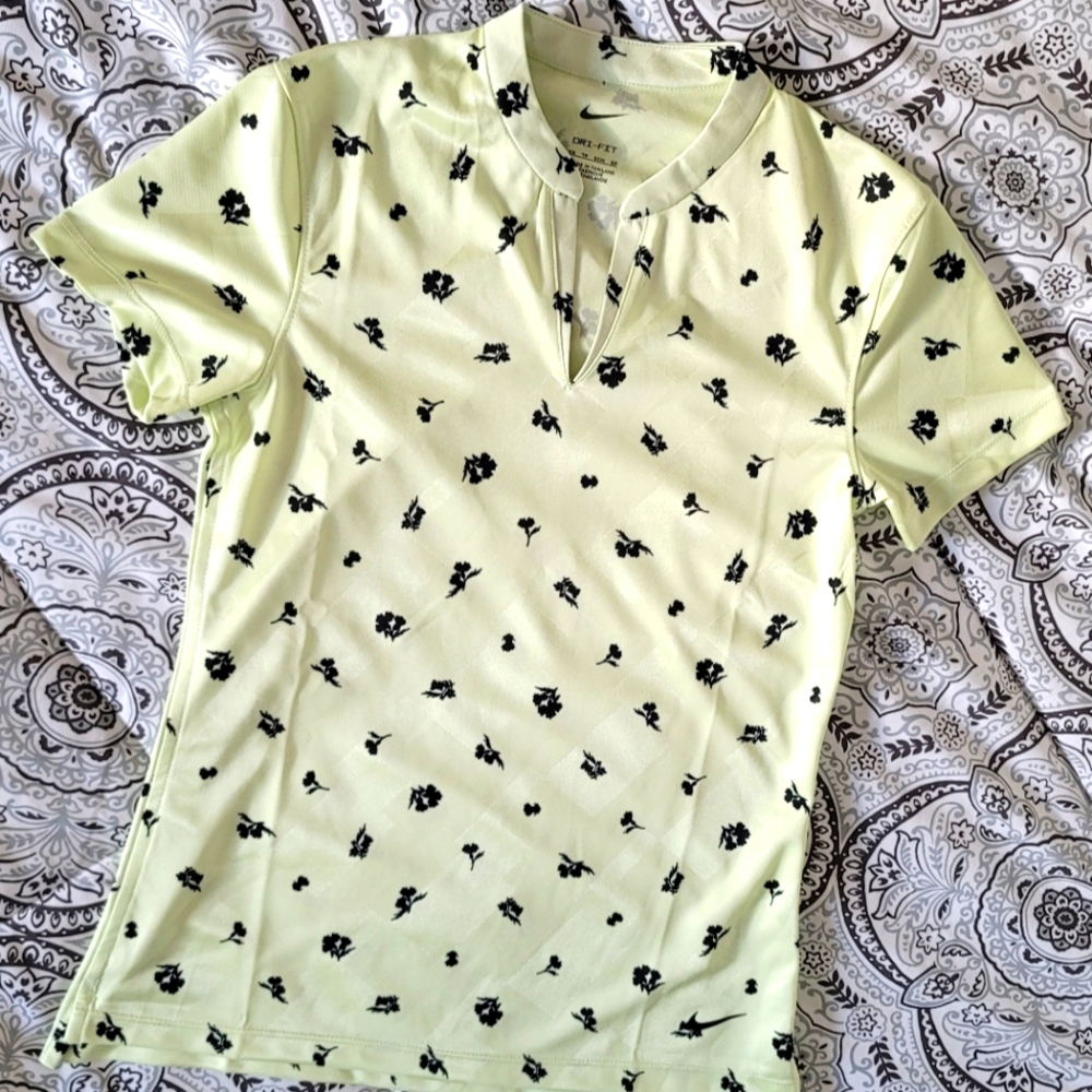 Nike Dri Fit Womens Golf Performance Polo Size XS (Lime Ice Black) Brand New!!!